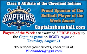
Lake County Captains Player of the Week